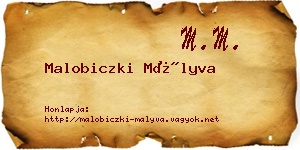 Malobiczki Mályva névjegykártya